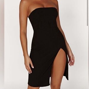 Mekhi 90’s High Slit Tube Dress - Black NWT